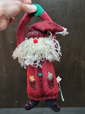 Russ Berrie "Hangin' Around Holiday Friends" Hanging Plush Santa for Door