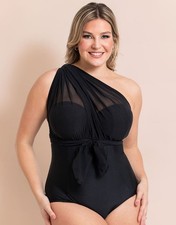 Curvy Kate Bandeau Swimsuit Strapless Multiway Wrapsody Womens Black Size D-K