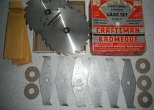 Vintage Craftsman 8" Saw Blades No.9-3247 Kromedge Dado (6) Chippers USA