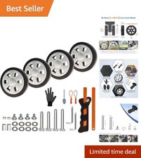 Luggage Wheels Replacement Set 4PCS Dia 2.2in Thick 12mm TPU Rubber Spinner W...