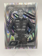 JUAN MANUEL CORREA 2024 Topps Chrome Formula 1 F1 F2 #34 Black White Raywave