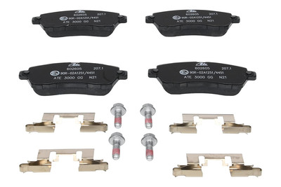 ATE 13046070592 - Set Pastiglie Freno A Disco Per Auto, Con Accessori, Larghezza 137,8 Mm, Altezza 48,9/51,3 Mm - Sistema Frenante Volkswagen - 3