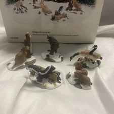 Dept 56 Village Accessories #55525 Woodland Wildlife Animals Small 1999 Retired