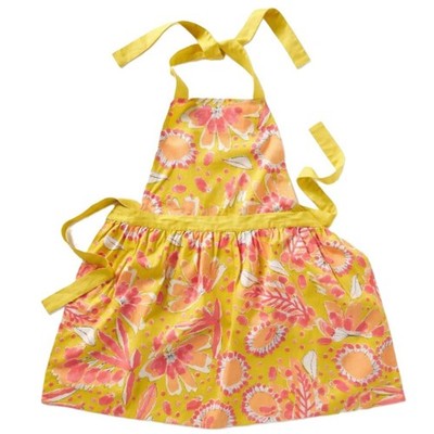 Anthropologie x Vera Neumann Perennial Apron One Size Yellow Pink Hostess Wear