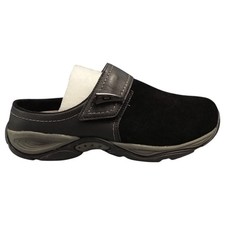 Easy Spirit Explore 24 Eliana Clogs Womens US 8M Black Leather Comfort Slip On