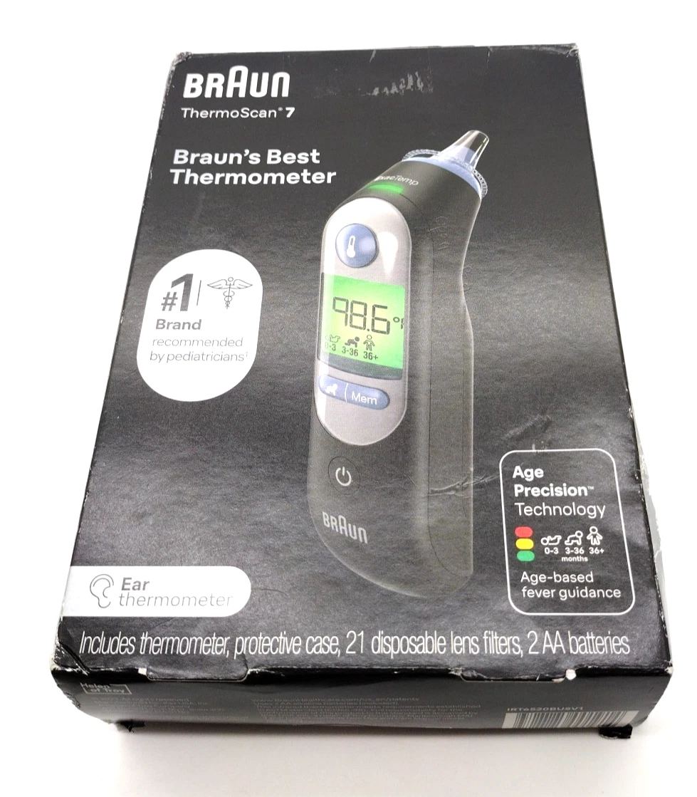 Braun Thermoscan 7 Digital Ear Thermometer,-Age-Adjusted Fever Guidance
Opens in a new window or tab