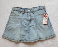Levi's Girls High Rise A-Line Stretch Denim Skort Blue 14 REG Pockets belt loop