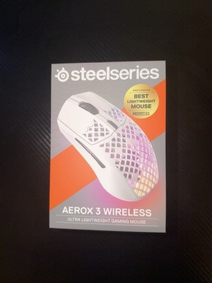 SteelSeries Aerox 3 Wireless Optical Gaming Mouse - Snow (2022 Edition) - New