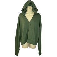 Sweaty Betty After Class Relaxed Hoodie Cropped Hoodie Green US 14