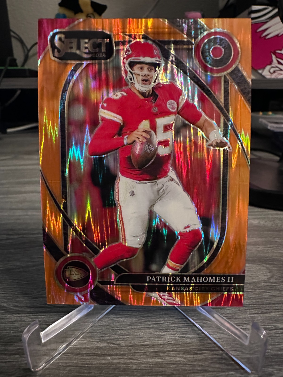 Patrick Mahomes II 2024 Panini Select Orange Shock Prizm 133/399 Chiefs #223