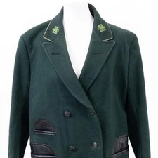 Rare WWII-Era London Transport Conductress Double Breasted Wool Overcoat
