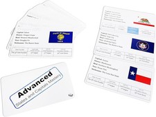 100 States and Capitals Flash Cards