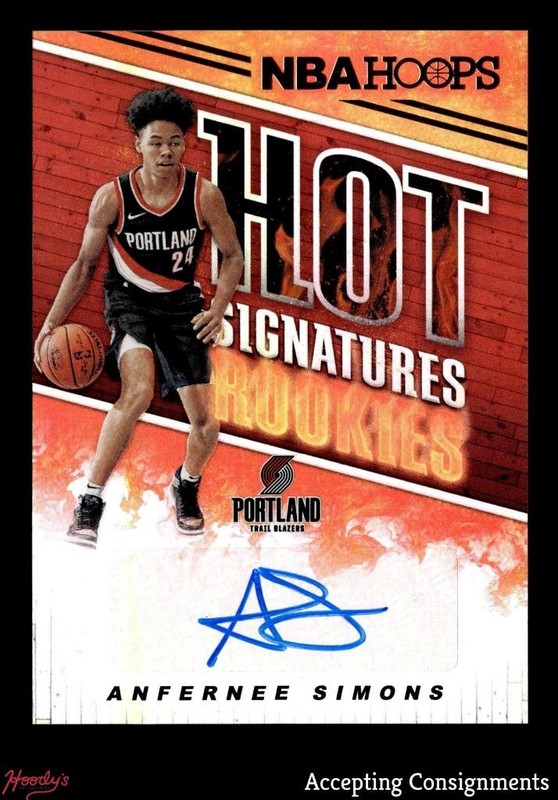 2018-19 Hoops Hot Signatures Rookies #24 Anfernee Simons RC Rookie AUTO BLAZERS