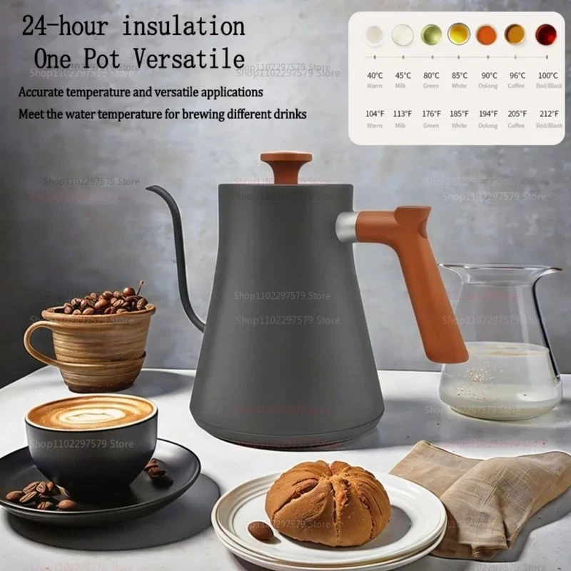 Stainless Steel 0.9L Gooseneck Electric Kettle for Pour Over Coffee