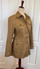 Woman's Size 6 Field Jacket by I.N.C. Deep Camel Color, Cotton-Spandex, 4 Pocket