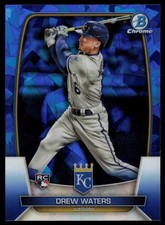 2023 BOWMAN CHROME SAPPHIRE DREW WATERS RC KANSAS CITY ROYALS #14