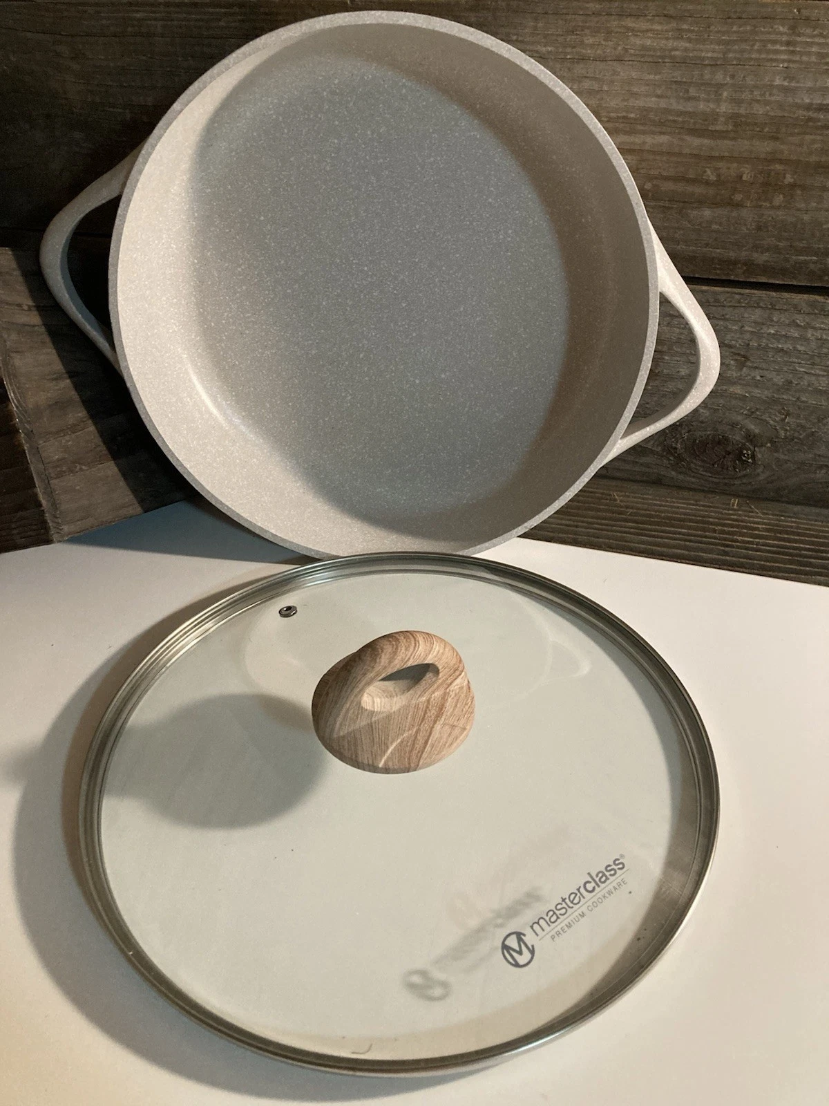 Masterclass Premium Cookware Collection 11” Low Casserole Pan/Pot Lid EUC