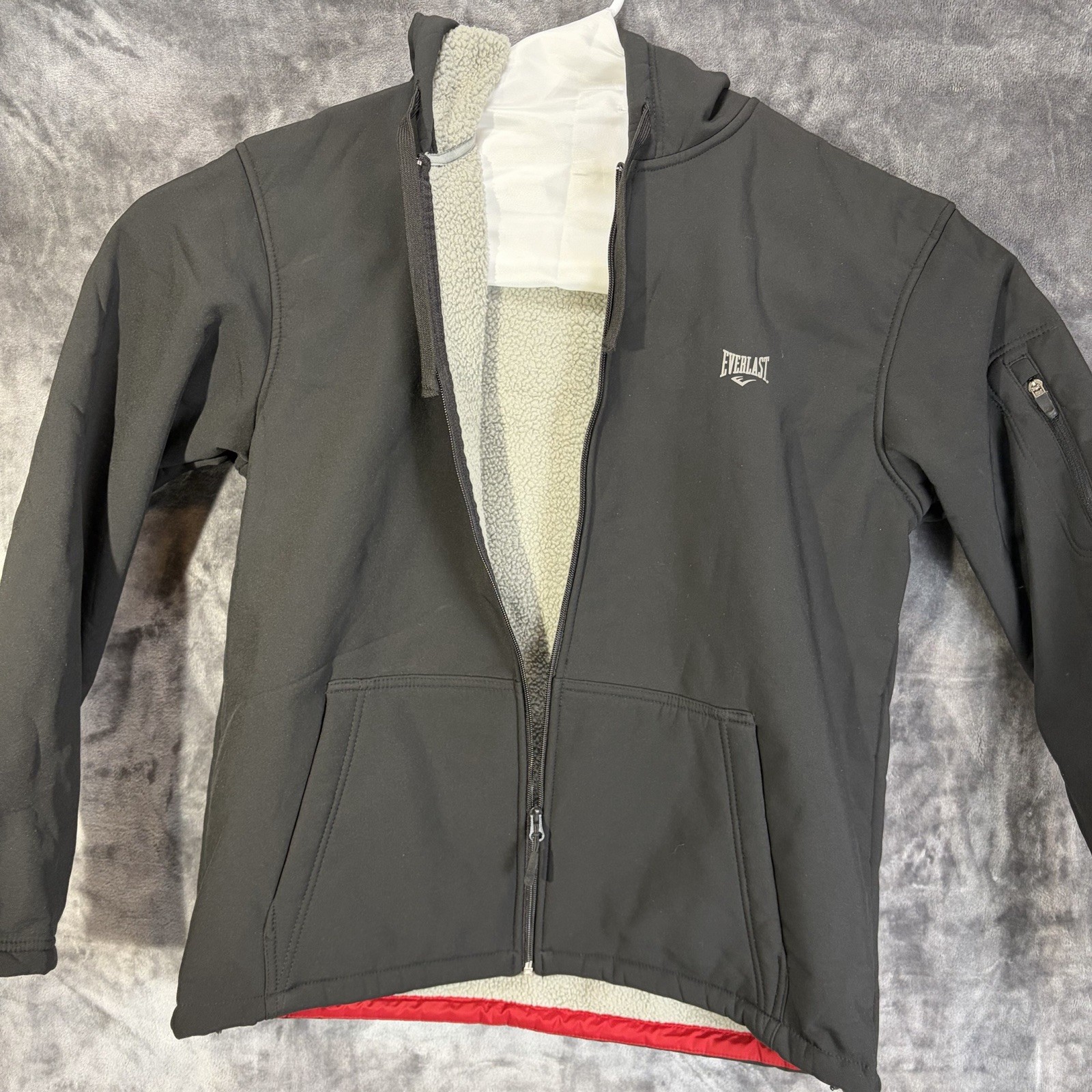 Everlast Mens Medium Softshell Jacket Hooded Full… - image 3