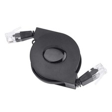 Adjustable Retractable Cat-6 10 Gigabit Ethernet Ultra Flat Cable 3.3 Ft RJ45