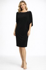 Ralph Lauren Dress 10 Black Jewel Top Dolman Wedding Party Holiday Cruise NWT