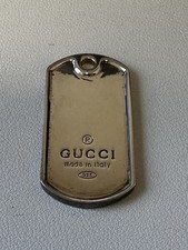 Gucci Dog Tag 925 Sterling Silver Pendant