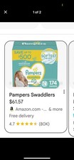 Pamper Swaddles Newborn Diapers 174 Count