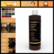Leather Repair Paint for Furniture, Dark Brown Color Finish, Easy Application