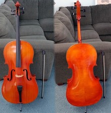 EXCELLENT FULL SIZE 4/4 FRAMUS CELLO GERMANY WITH CASE GLASSER BOW, CIRCA 1995