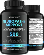 Neuropathy Support Natural Nerve Discomfort Relief - Made in USA - Nerve Antioxi