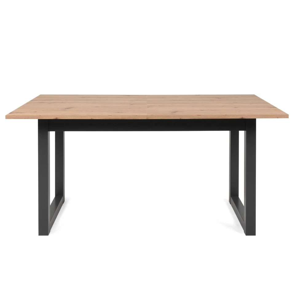 Table de Salle à Manger Bois Extensible Cuisine Moderne Massif Gris Homestyle4u - Photo 4/4