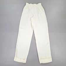 Dolce & Gabbana Womens Trousers White 8 UK Pleated High Waisted 42