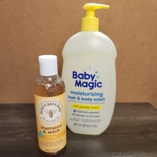 Baby Magic 30oz Body Wash  Burts Bees Baby 8oz Shampoo Wash Bundle Set
