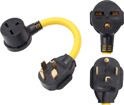 14-30P to 6-30R Adapter   240V 30A, 4-Prong Male to 3-Prong Female, ETL Listed f
