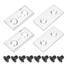 4Pcs 4080 EU Standard T-Slot 9.5mm Dia Aluminum Extrusion End Cap Silver