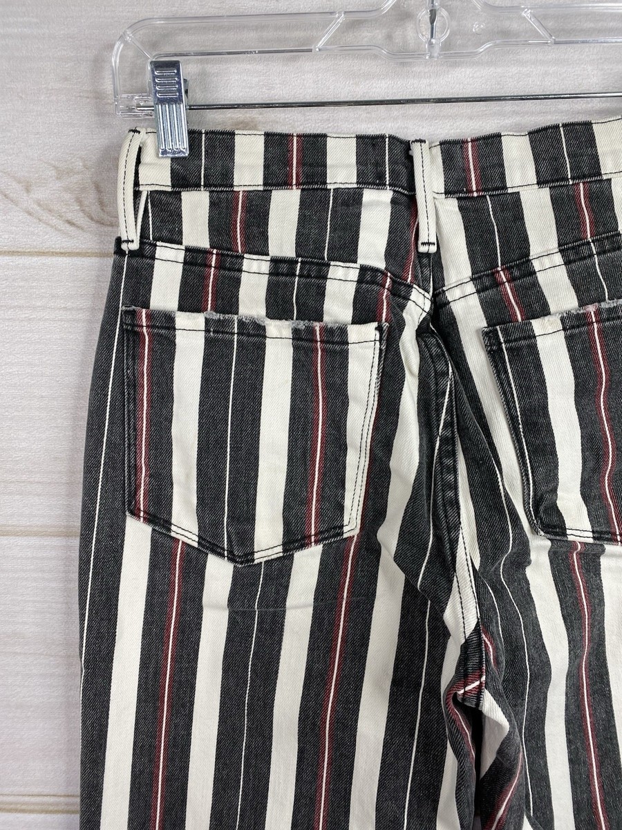 Jeans FRAME Le Sylvie Donna, Neri, Gamba Dritta, Taglia 25, Cotone Poliestere, Nuovi Con Etichette