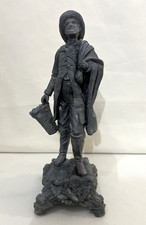 Antica Statua in Antimonio  Figura Popolare - cm 29