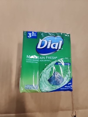Dial Antibacterial Bar Soap Mountain Fresh Deodorant 4oz (3 Pack) DISCONTINUED