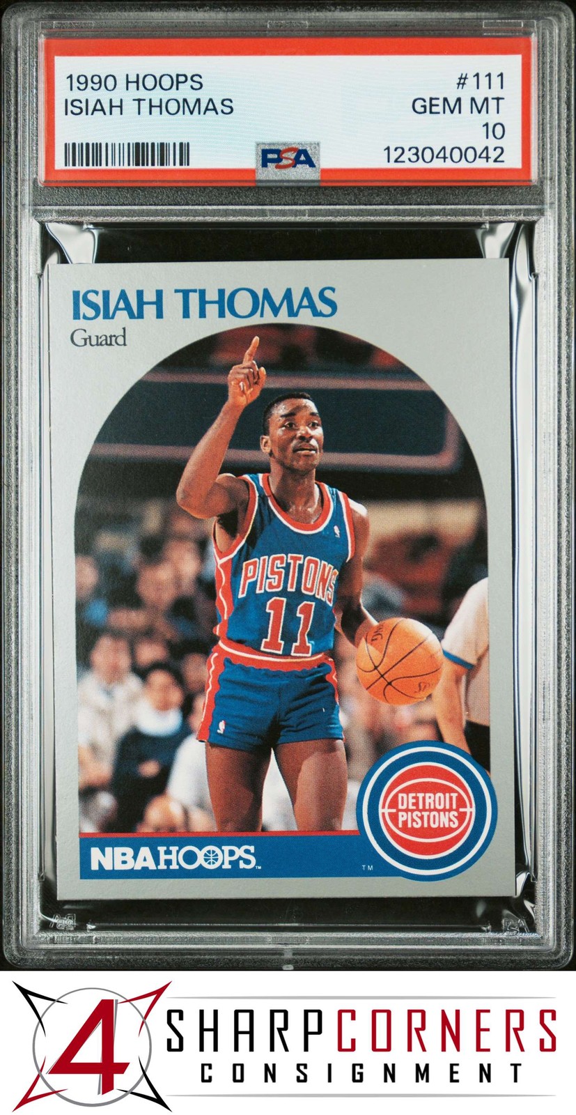1990 HOOPS #111 ISIAH THOMAS PISTONS HOF PSA 10
