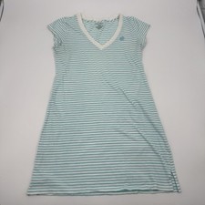 Lauren Ralph Lauren Dress Womens Small Green White Striped Short Sleeve Preppy