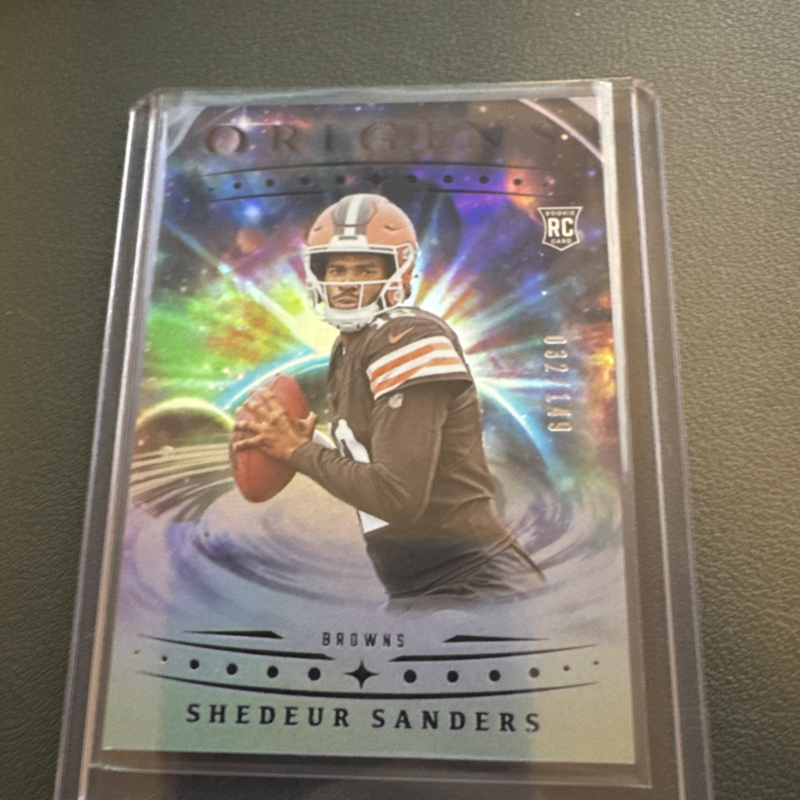 2025 Panini Origins Shedeur Sanders RC Holo Silver /149 Cleveland Browns QB #107