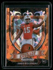 2021 Panini Prizm Draft Picks Collegiate #179 Greg Rousseau Orange Ice