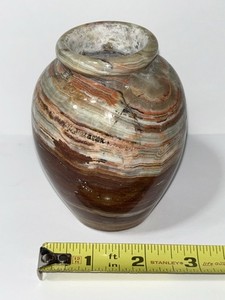 PETIT VASE EN Onyx 10,6 cm - Vintage années sixties 60/70