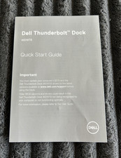 Dell WD19TB Thunderbolt Docking Station w/180W Adapter, USB-C HDMI DP RJ45