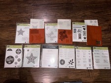 Stampin' Up Cling Rubber Stamp 9 Sets Lot New And Used Bright Beautiful