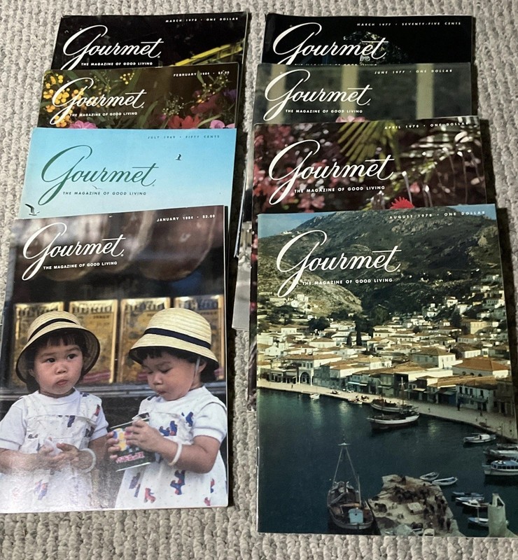Gourmet magazine lot, vintage, 8 Issues 1969-1984