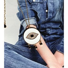 925 Gold Plated Sterling Silver Evil Eye 18 A...