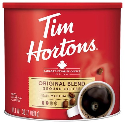 Tim Hortons Original Blend, Medium Roast Ground Coffee, Canada's Favorite Coffee