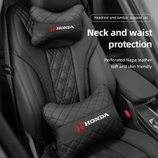 Car Seat Neck Pillow Lumbar Support Cushion Set Headrest Waist Pad