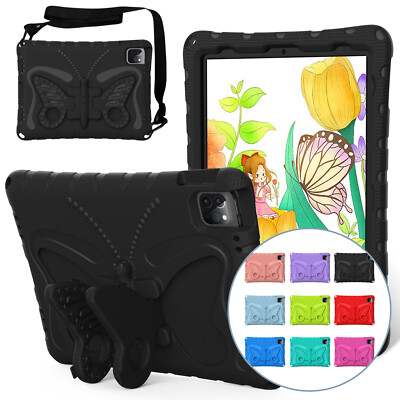 Armor Butterfly Stand Silicone Case For iPad Air 13 Pro 11 2024 9th Mini 6th