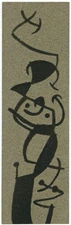 Joan Miro pochoir printed in 1967 on sandpaper 